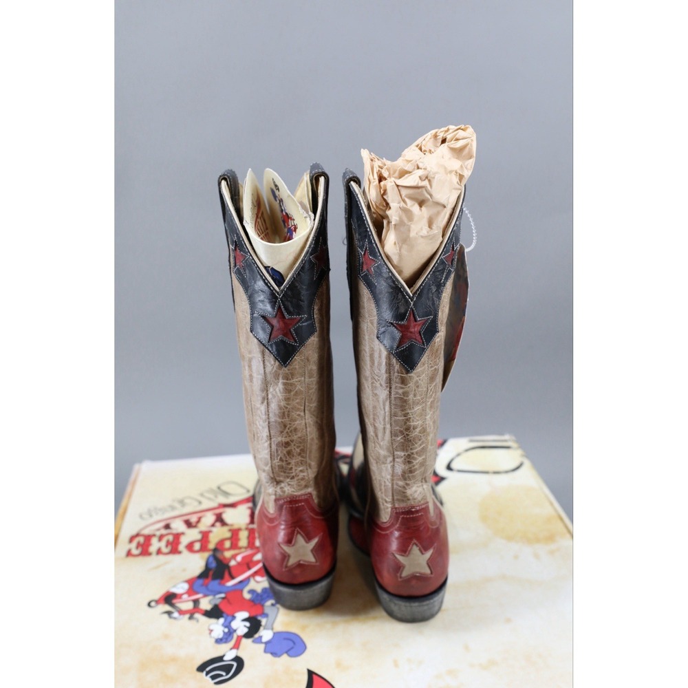 NWT Old Gringo Yippee Ki Yay 13" Boots 7.5B Leather Stars Stripes US Flag Read - Picture 4 of 16
